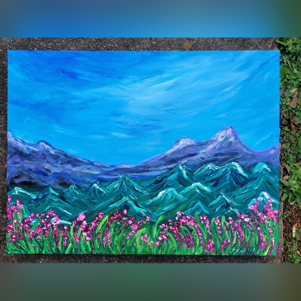 "Alaskan Fireweed" ORIGINAL ARTWORK 18IN X 24IN